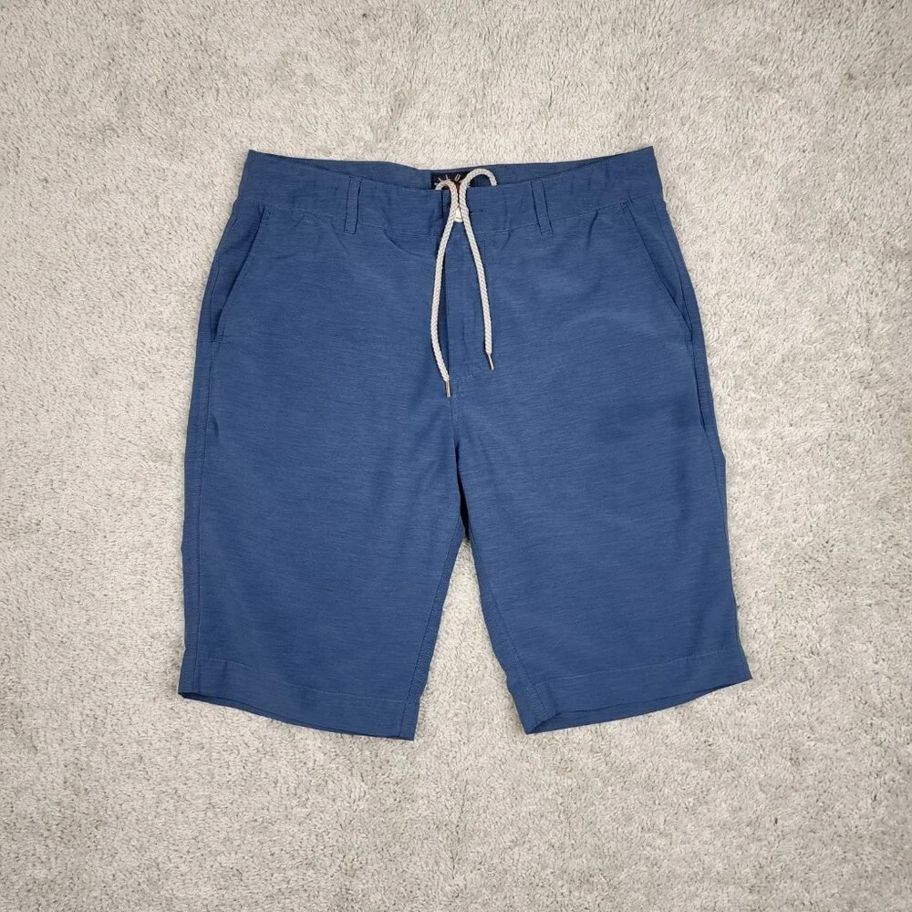 Faherty All Day Shorts Drawstring Men 31 Blue Stretch 11” Performance Hybrid USA